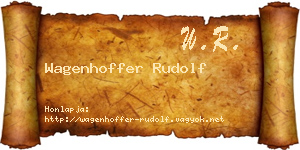 Wagenhoffer Rudolf névjegykártya